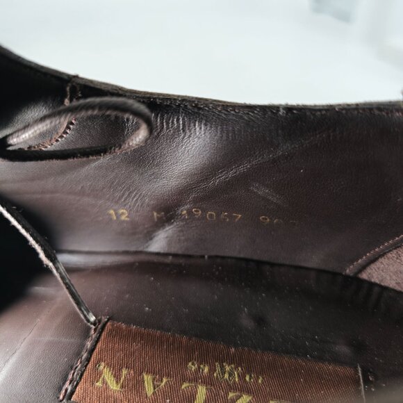 Mezlan Cork Wingtips Unique Men's Size 12M Brown Tan Leather Dress Shoes Oxfords - Picture 11 of 13